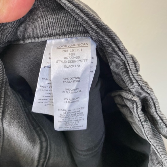 Good American Good Classic Raw Hem Jeans Gray 10/30 NWT - Picture 9 of 13